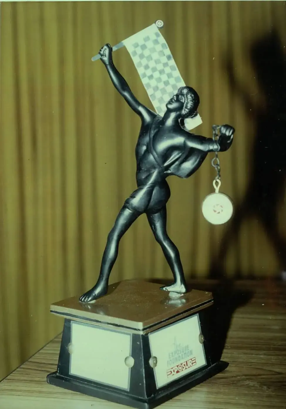 The Exposure Foundation checkered-flag recognition trophy