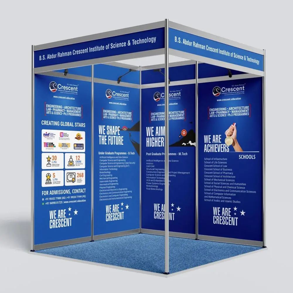Crescent Institute exhibition booth - full education-fair stand
