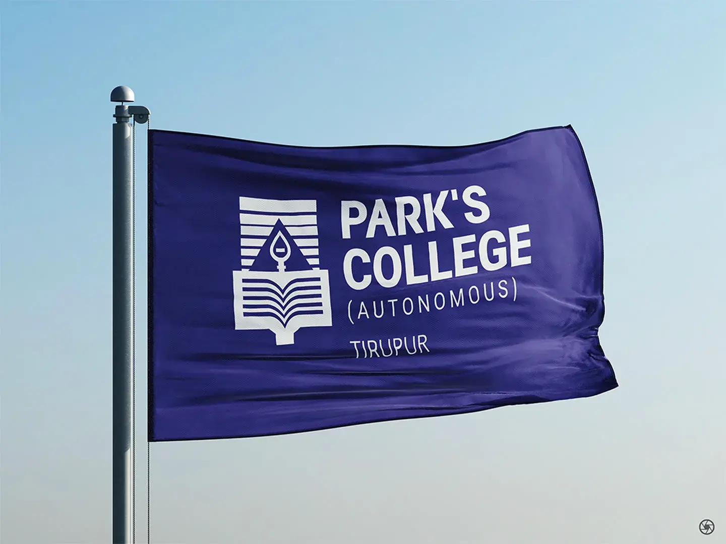 Park's College institutional flag mockup