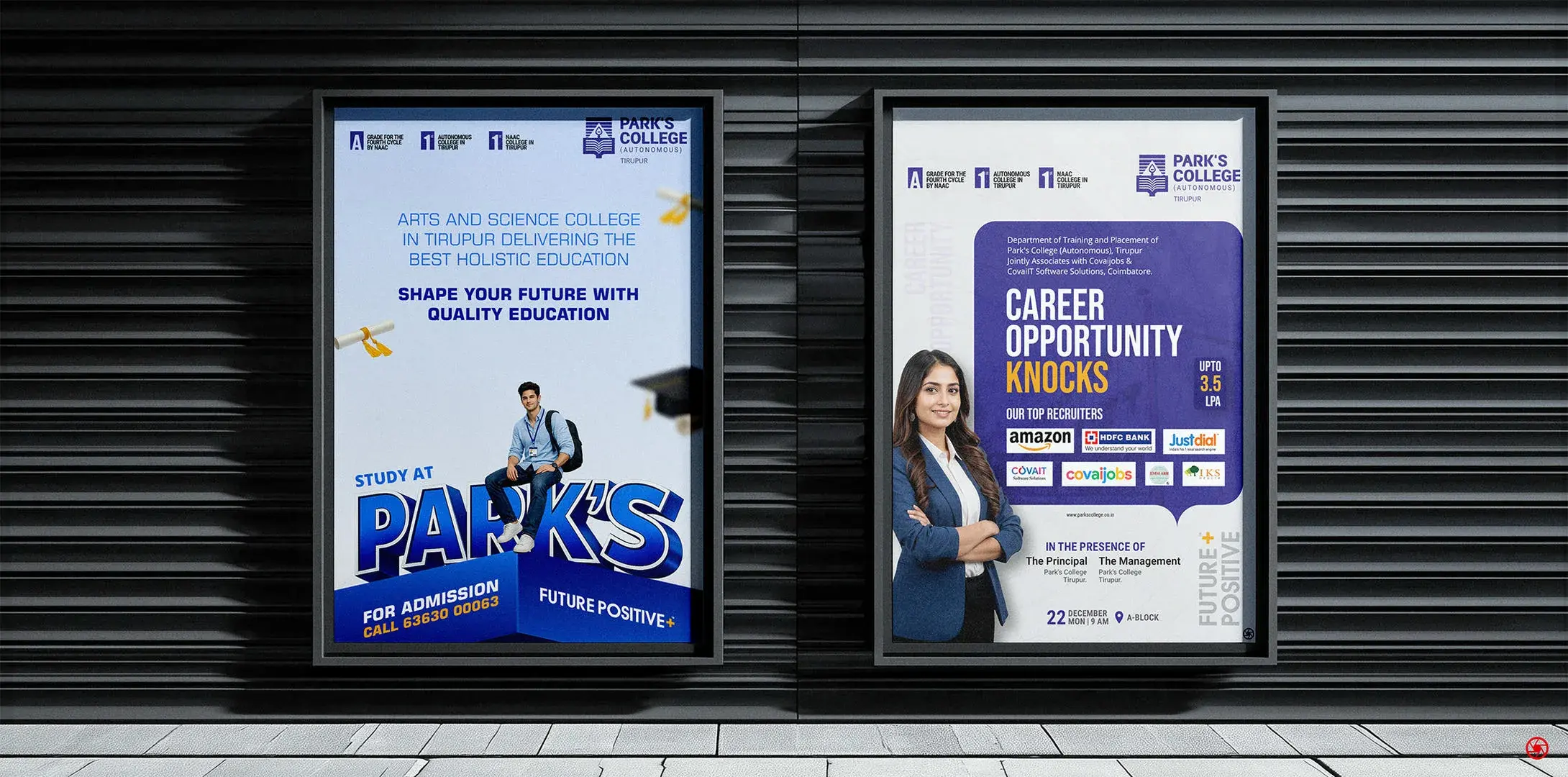 Park's College admissions campaign poster