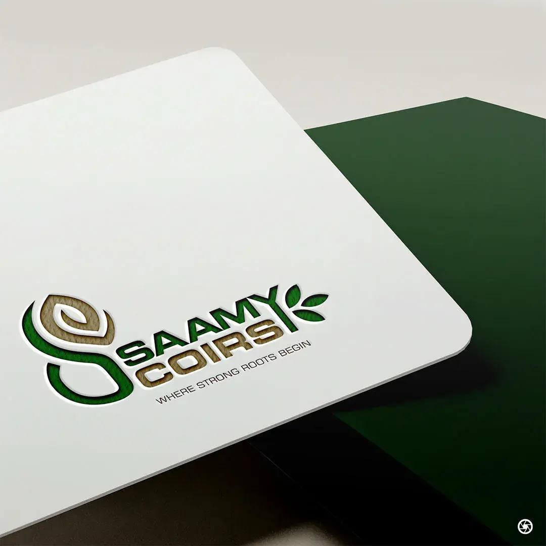 Saamy Coirs - Export-grade manufacturer logo and palette system.