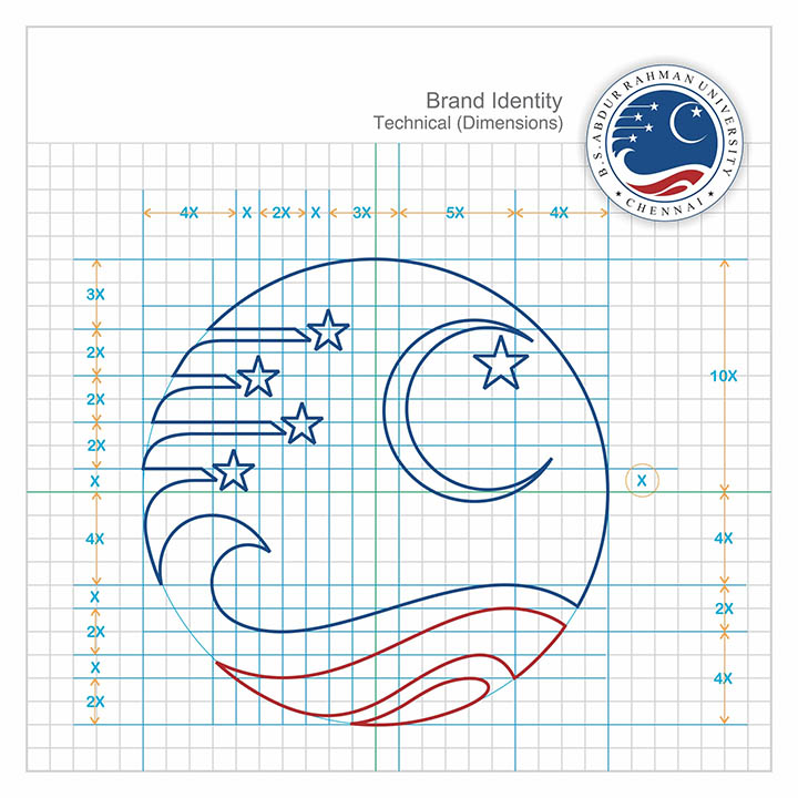 Crescent Logo Technical Diagram