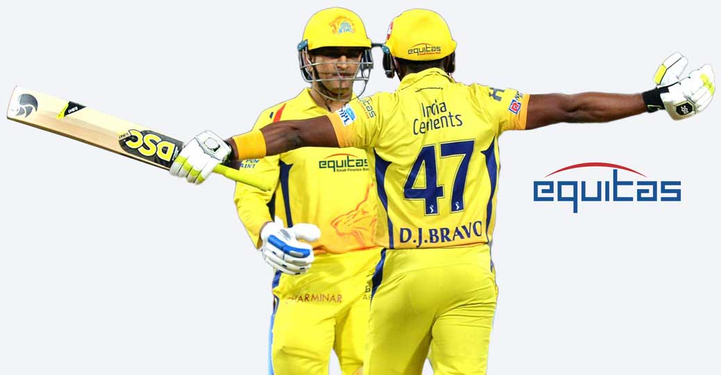 MS Dhoni & Bravo for Equitas